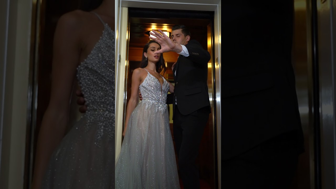 Long Silver A-Line Prom Dress: Ladivine CC2531 