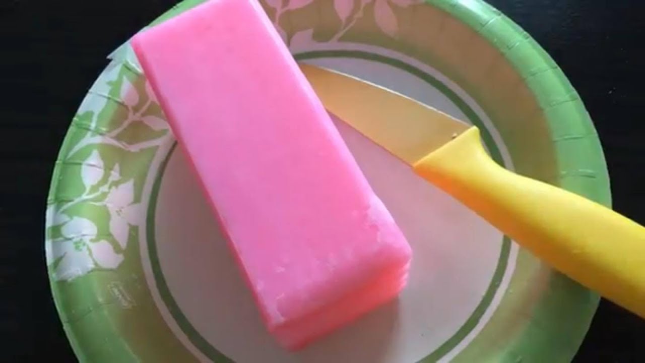 CARVING PINK SOFT SOAP, SOOOO SATISFYING- ASMR