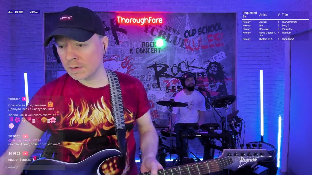 (RU/EN) Живой звук. Кавера на гитаре и ударных от Thoroughfare. 362-ая. #музыка
