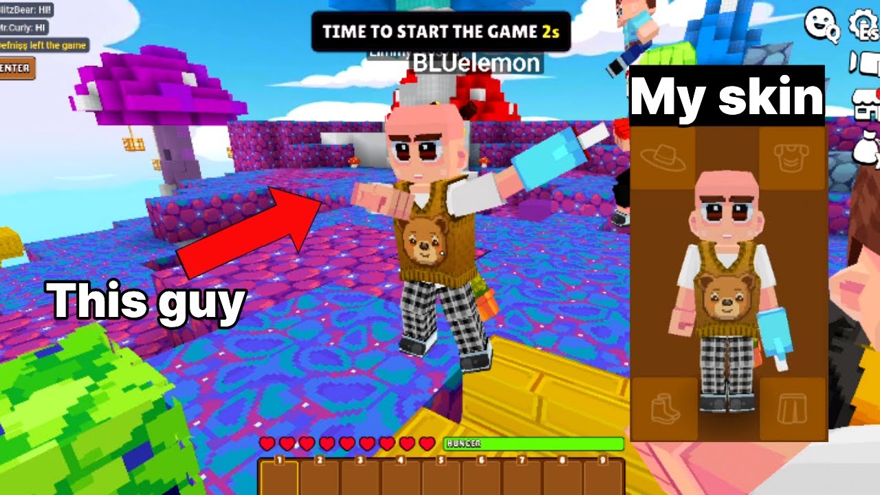 Wait… Why Does This Guy Have My Skin?! (minefun.io) #skywars #51