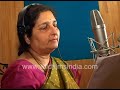 Anuradha Paudwal in the studio, recording a session for Mamta Vani