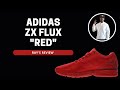 Adidas ZX Flux &quot;Triple Red&quot; On Feet Review