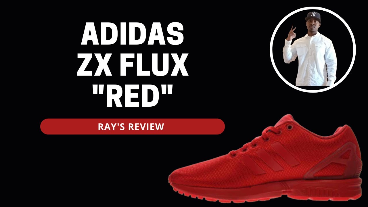 Adidas ZX Flux "Triple Red" On Feet Review - YouTube
