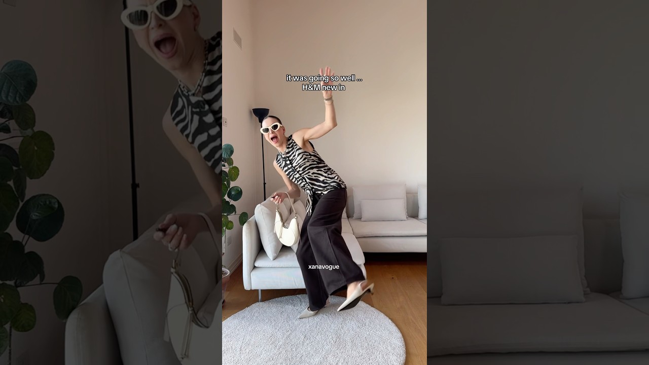 Fall vibes with this H&M vest, wide-leg jeans – effortless chic you need now! 😅