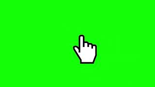 Arrow and hand click green screen 4k