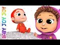 Five Little Babies Jumping on the Bed | Baby Songs | Educational