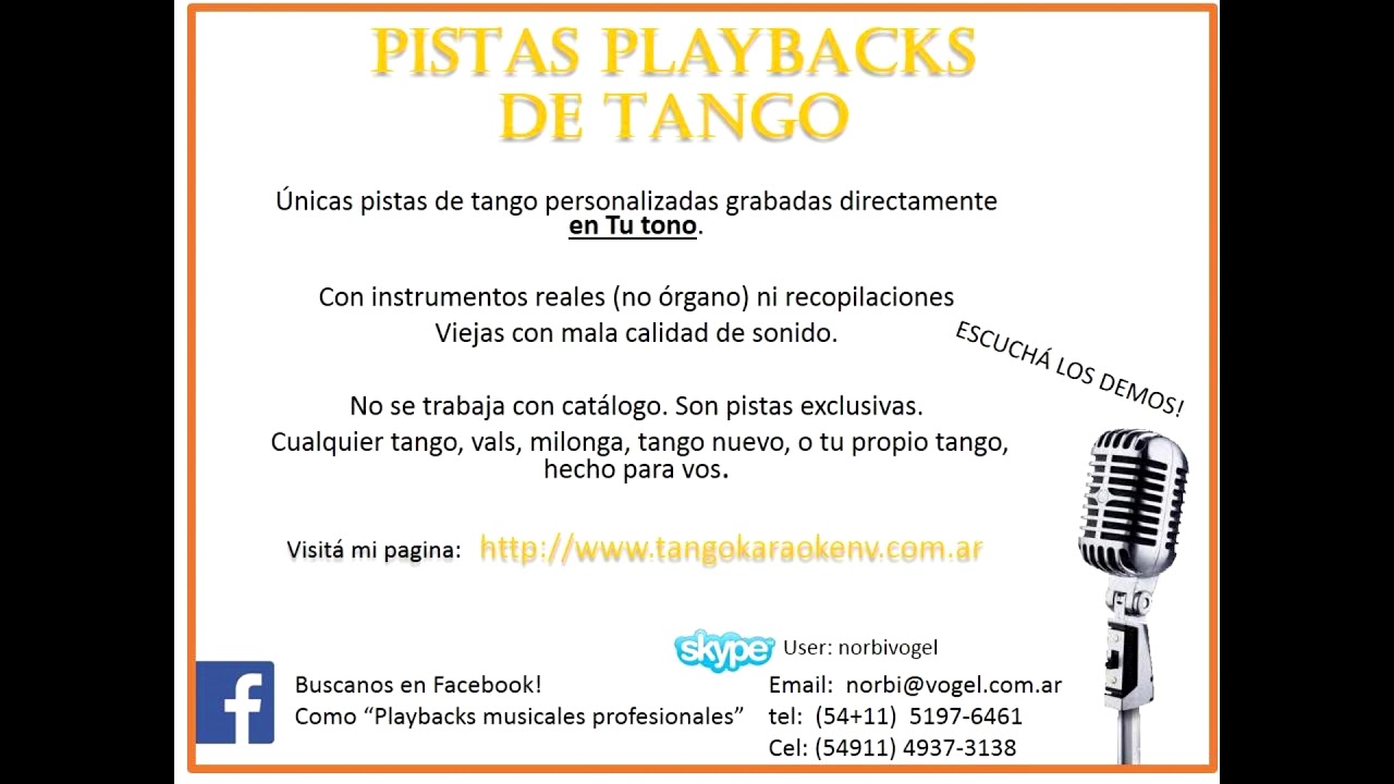 Tango karaoke nv "el ultimo cafe" (Música Héctor