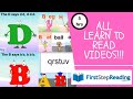 ALL Learn to Read Videos!/Kindergarten/Phonics/Sight Words/Letter Sounds/Exceptions/Digraphs/Pre-K