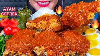 MAKAN AYAM GEPREK *FRIED CHICKEN WITH SAMBAL ASMR MUKBANG MASSIVE Eating Sounds