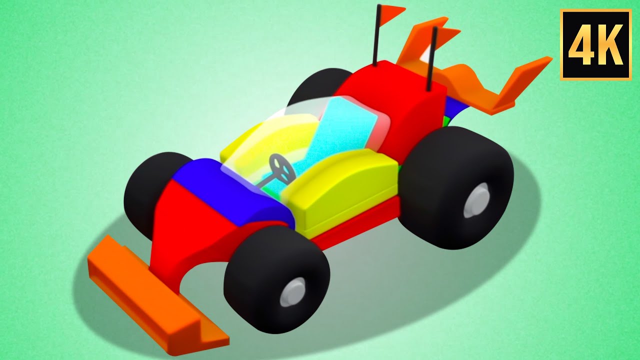 Racing Car Formation Video for Kids