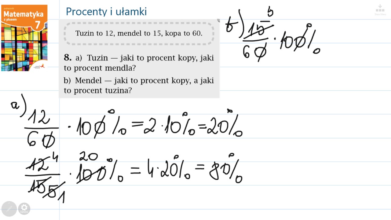 zad. 8 str. 94 PROCENTY. Matematyka z plusem 7 - YouTube