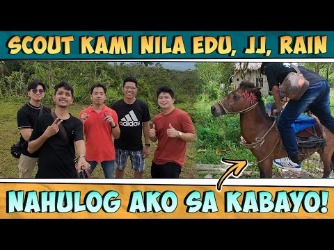 SCOUT KAMI NILA KALINGAP EDU,JJ, AT RAIN | NAHULOG AKO SA KABAYO!