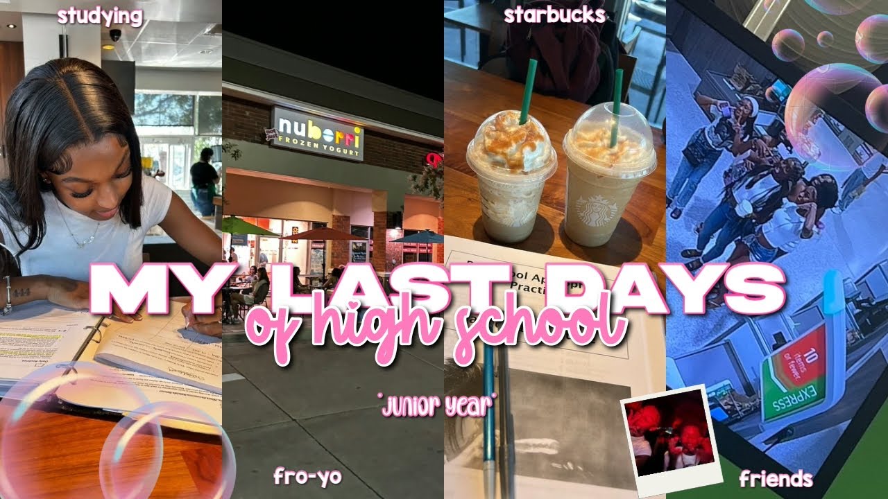 MY LAST DAYS OF HIGH SCHOOL🫧🎀 |*junior year* chitchats, studying, fro-yo, friends, + more