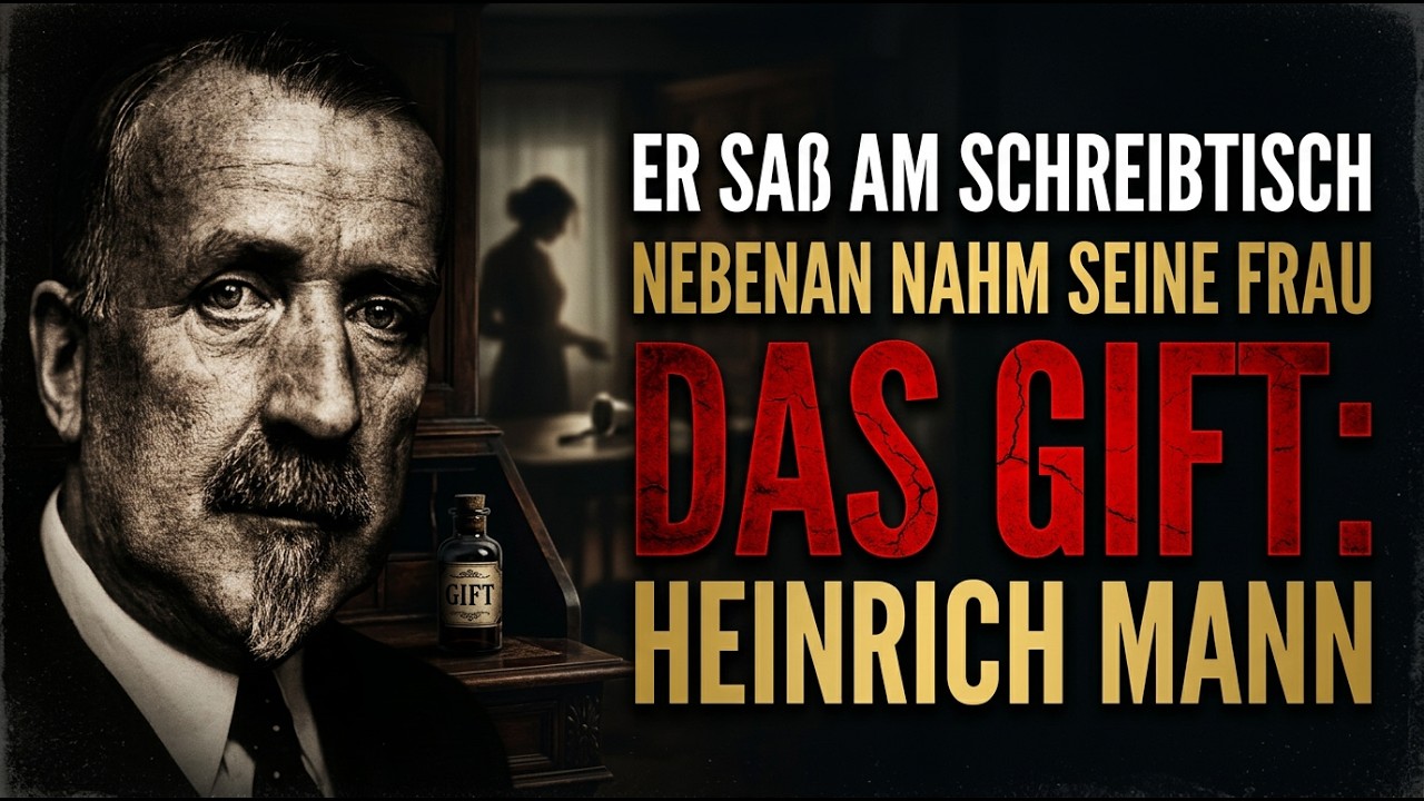 ER SAß AM SCHREIBTISCH — NEBENAN NAHM SEINE FRAU DAS GIFT: HEINRICH MANN