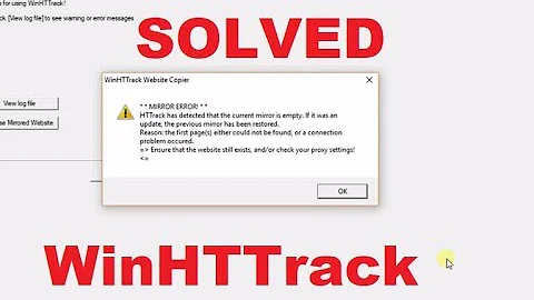 WinHTTrack Web Copier Error Solved