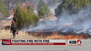 Fire crews burn fuel ahead of windy weekend in Calf Canyon/Hermits Peak fire area