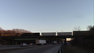 NS 18K w/ UP 6425 and CSX 826 at the Interstate 65 Bridge in Lafayette, Indiana