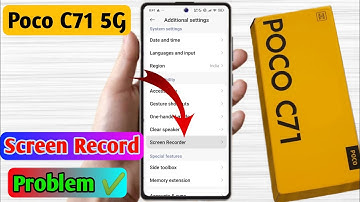 Poco c71 5g screen recording settings kaise kare | how to use screen recording setting in poco c71