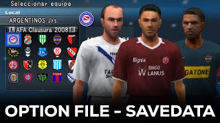 PES 2008 LIGA ARGENTINA FULL LICENSED/LICENCIADO OPTION FILE/SAVEDATA PSP/PPSSPP