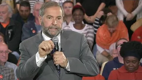 Tom Mulcair says Harper is playing the 'race card non stop in this campaign'