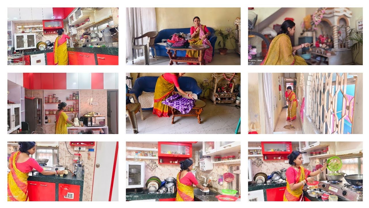 সকাল 6উঠে⏰ ছেলেকে নিয়ে অফিসের টিফিন +দুপুরের lunch+কাঁচা ধোঁয়া সমস্তটা✅ নিজের হাতে সামলাই 