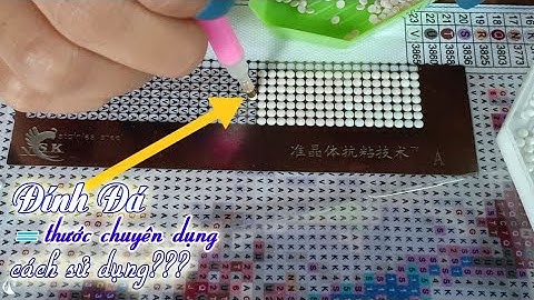 ĐÍNH ĐÁ TRANH nhanh bằng thước chuyên dụng, cách đặt thước chuẩn! Thôn nữ Khmer! #185