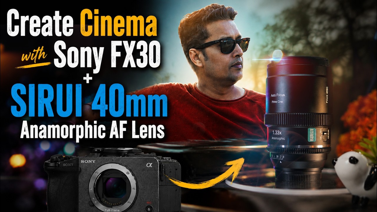 Sony FX30 + Sirui 40mm Anamorphic = Cinema Look | World's First AF