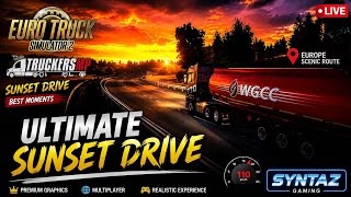 Best Sunset Drive in Euro Truck Simulator 2 | TruckersMP Multiplayer | Realistic Graphics