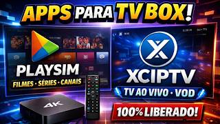 🛑🛑 PLAYSIM E XCIPTV NO TV BOX FUNCIONANDO! APRENDA A INSTALAR AGORA!!🛑🛑