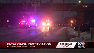 Coroner called to fiery crash in Columbia, Lancster County