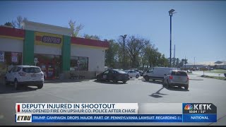 Upshur County deputy wounded in shootout with man who opened fire on law officers trying to arrest h