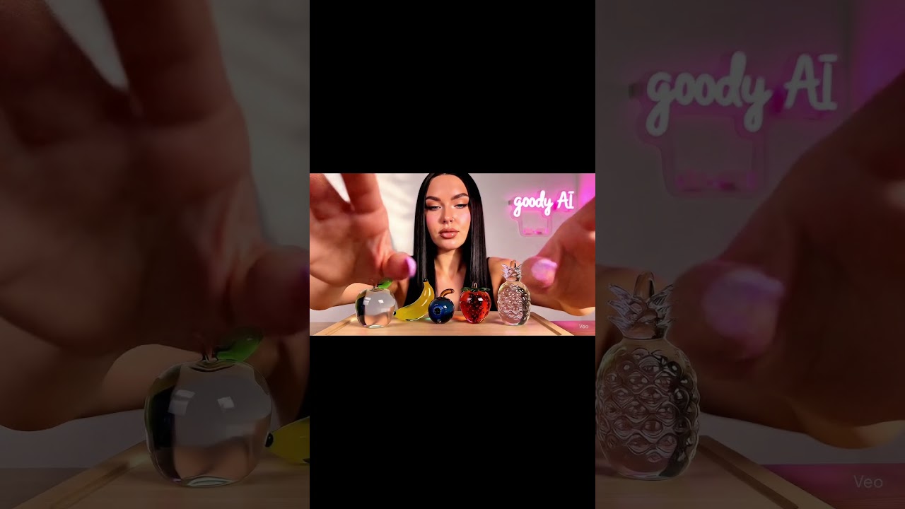 AI ASMR Glass fruit mukbang 
