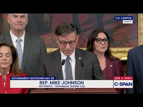 Speaker Johnson and House GOP Leadership Give Remarks on Day 35 of Government Shutdown
