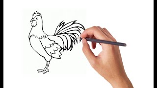 Cara Menggambar Ayam Jago Yang Mudah - Belajar menggambar