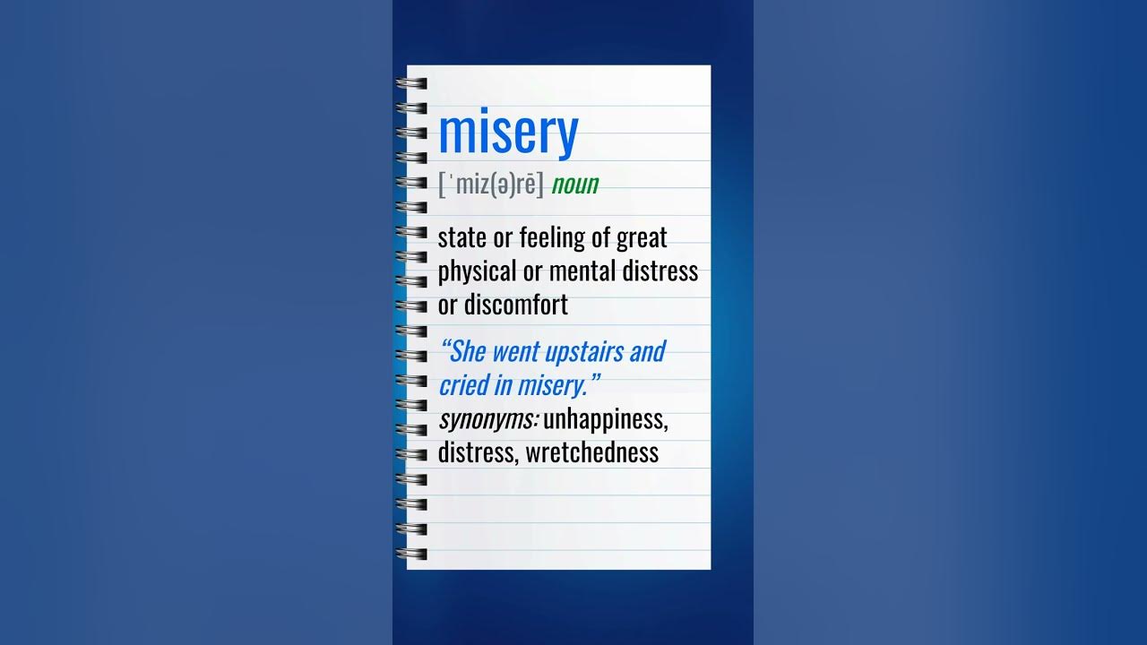 MISERY (C1 Advanced) Learn English Vocabulary - YouTube