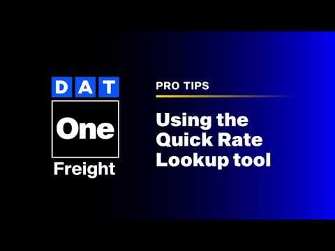 Using the Quick Rate Lookup tool