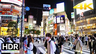 【4K HDR】Tokyo Night Walk  Shibuya