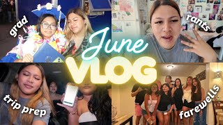 june vlog! | grads, dinner, trip prep, etc.