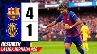 BARCELONA vs VILLARREAL 4-1 GOLES y RESUMEN del PARTIDO LA LIGA 2026