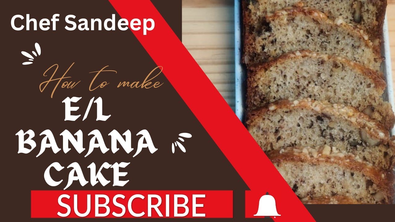 How to make a delicious banana cake, Egg less banana cake, एगलेस बनाना