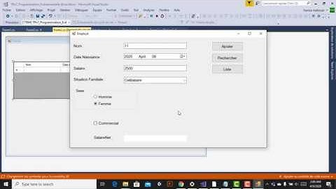 TP N°7 : Programmation Evénementielle c# || DataGridView (partie 3) (list and datagridview)