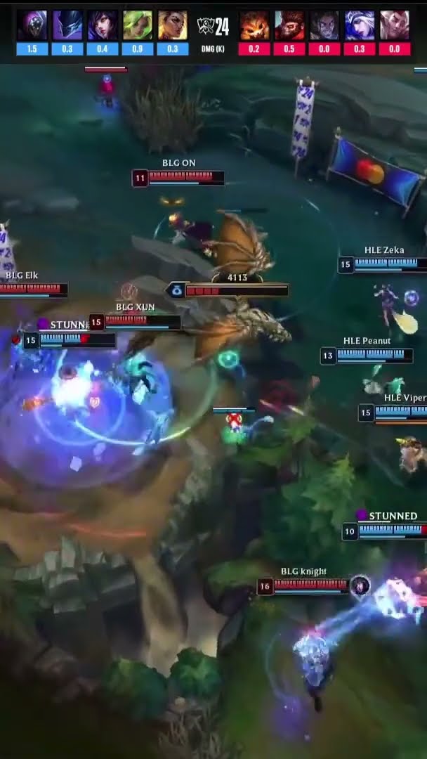 O Knight fez a limpa na teamfight! #Worlds2024