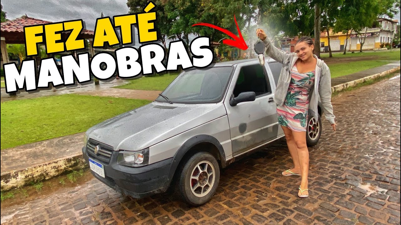 MINHA NAMORADA DIRIGIU O FIAT UNO PELA PRIMEIRA VEZ