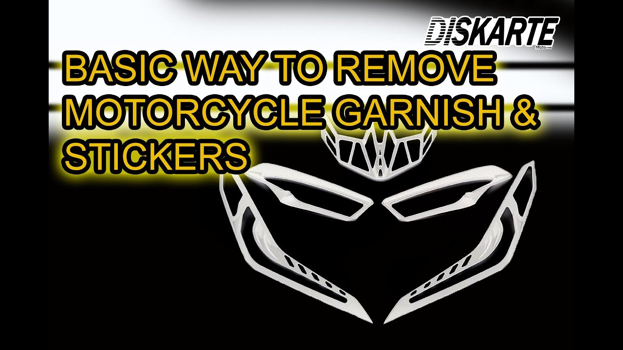 Motorcycle Garnish Stickers Removal Easy way to remove stickers YouTube