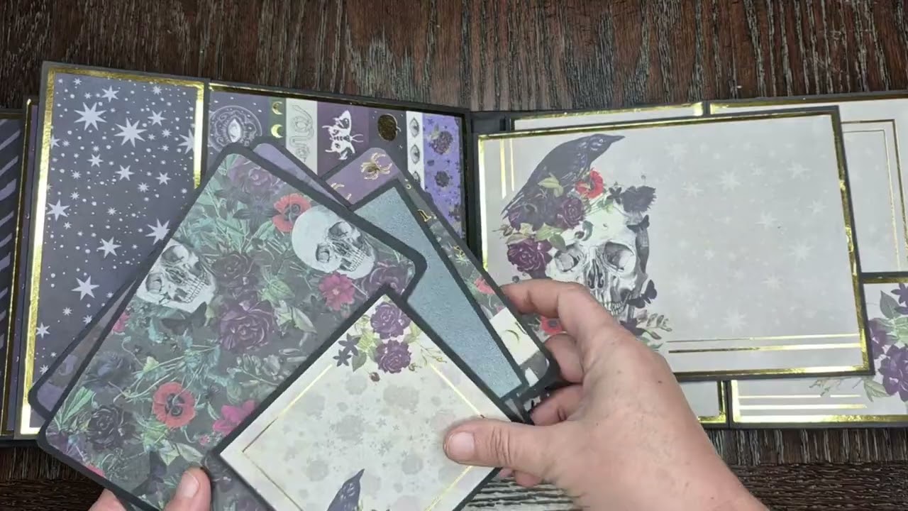 Spooky Elegant Scrapbook Walkthrough | Handmade 8x10 Halloween Mini Album | Holds 130 Photos
