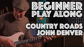 Take Me Home Country Roads Beginner Play Along Using Justins Beginner Song Course App Guitaraoke