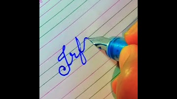 "Irfa" :) Beautiful name in Cursive writing #calligraphy #calligrapherambesh #viral #shorts