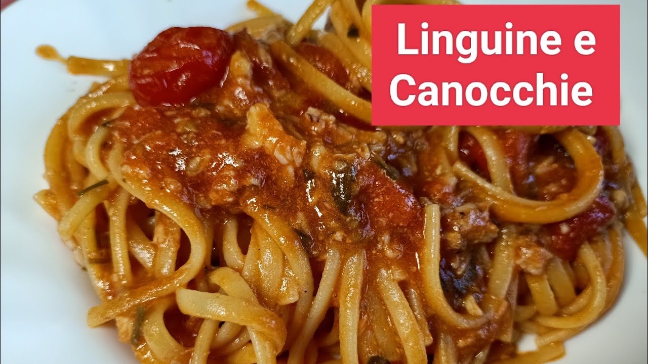 Sugo di canocchie con linguine che spettacolo 😋