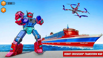 Real Robot Cruise Ship Transforming games 2021 - Android Gameplay