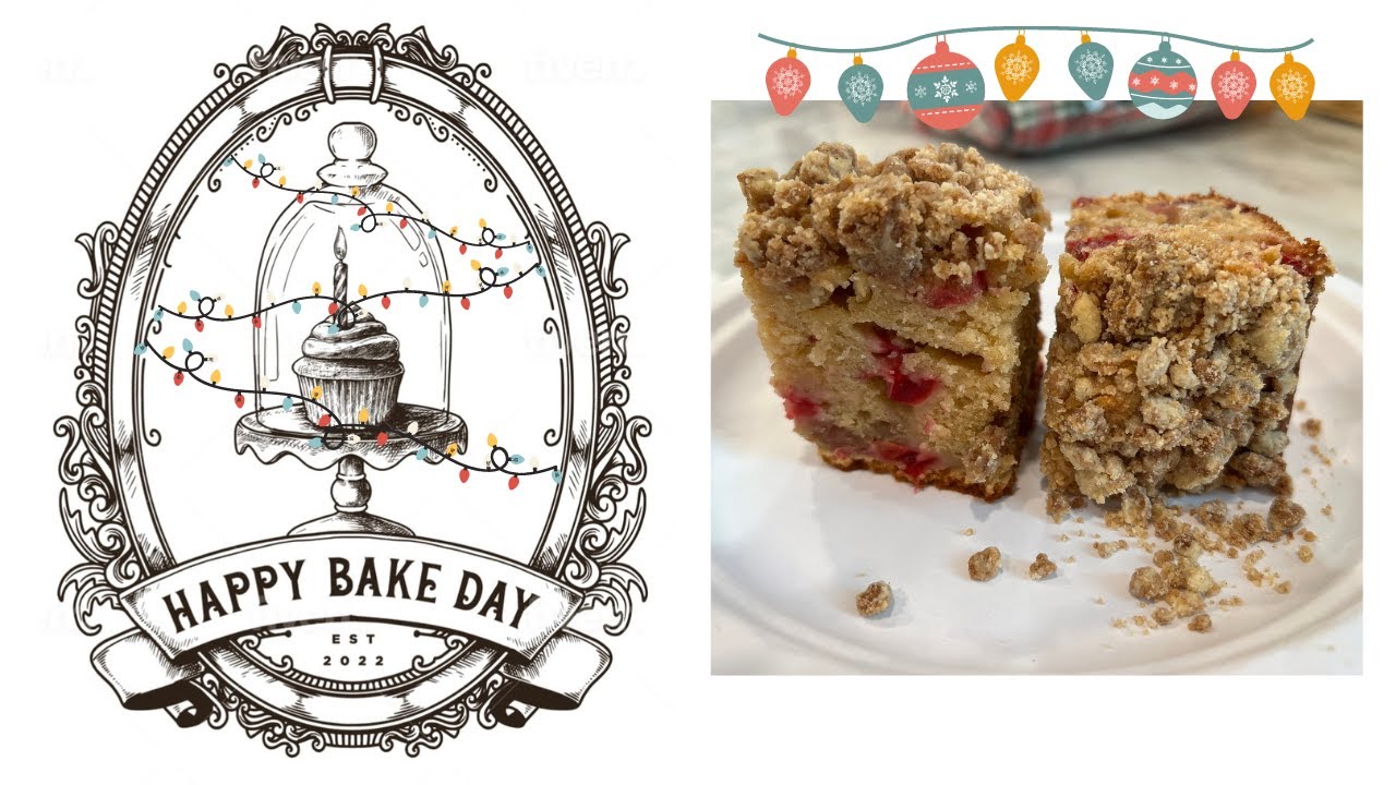 How to make RosemaryInfused Cranberry Coffeecake Happy Bake Day